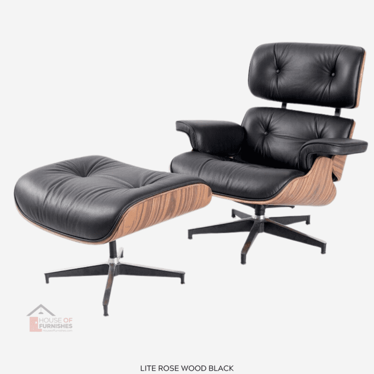 Eames Lounge Chair and Ottoman Rosewood Black UK