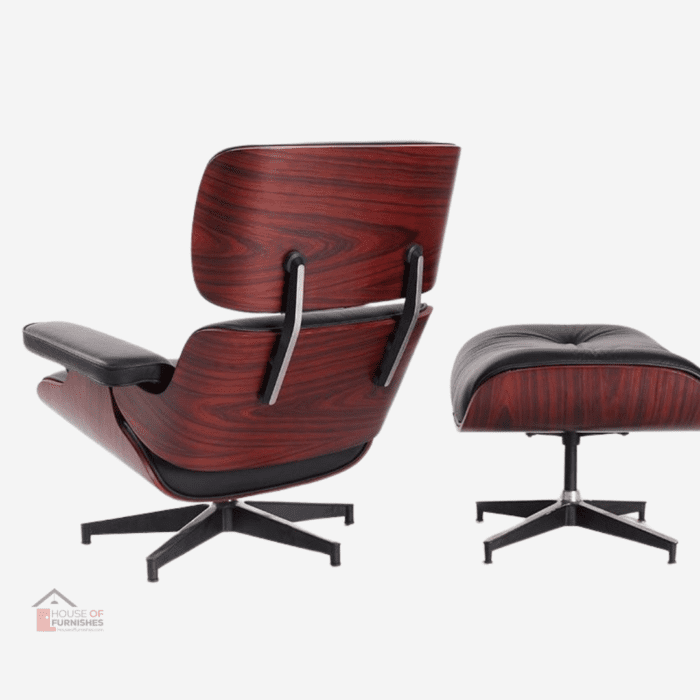 Black Eames Style Lounge Chair & Ottoman