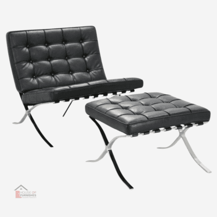 Welcome to the world of the Barcelona Chair Recliner and Ottoman Set. This piece combines classic design with modern luxury, making any room shine. Whether you're looking to upgrade your living room, create a cozy reading nook, or add a touch of sophistication to your office, this set is the perfect choice.