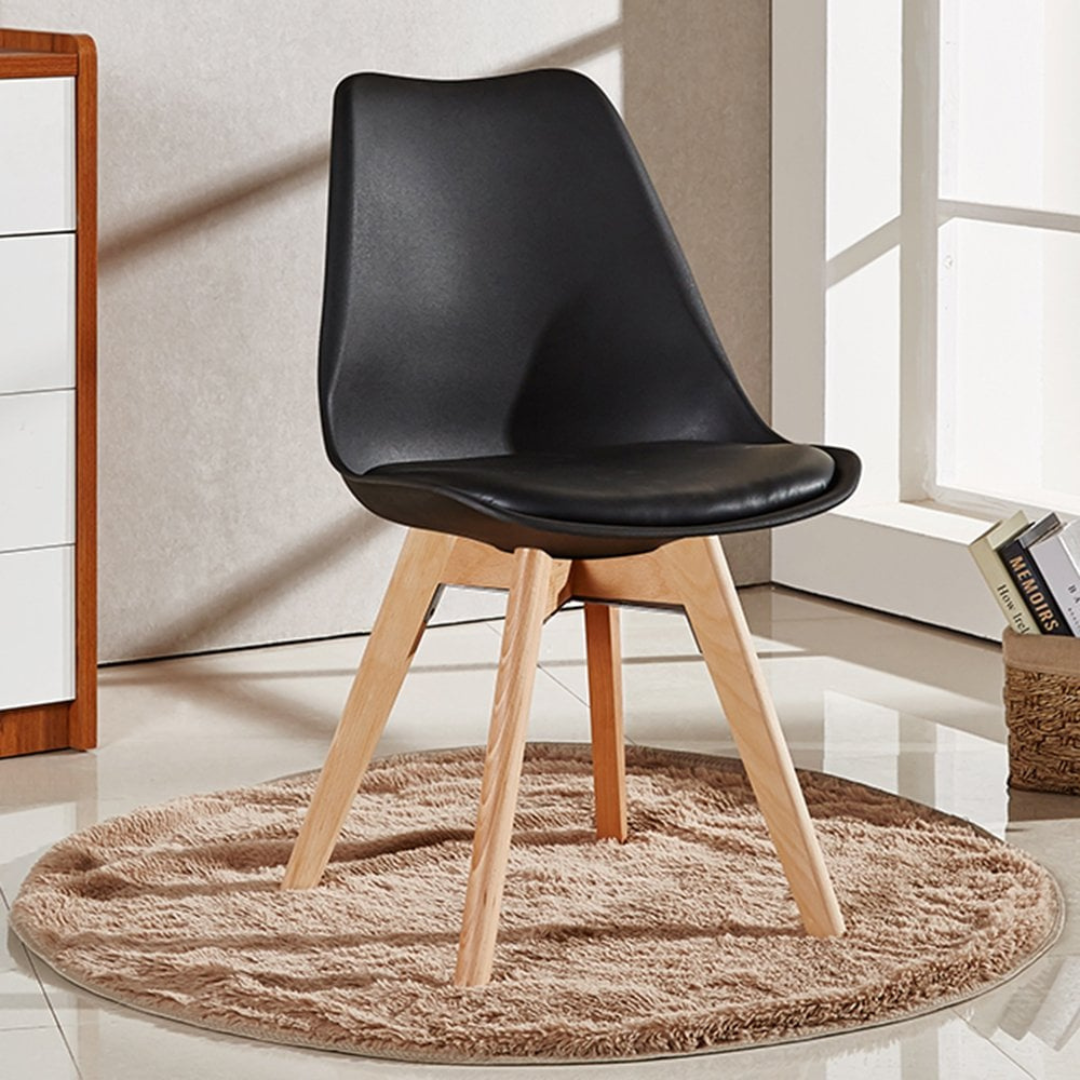 Modern Tulip Dining Chair - Black | Sleek & Stylish Seating