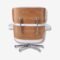 Charles Lounge Chair and Ottoman in Modern Interior with White Leather