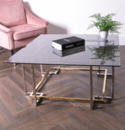 Bullion Gold Coffee Table in Luxurious Living Room Setting