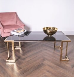 Domus Gold Coffee Table in Luxurious Living Room Setting
