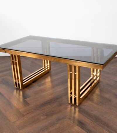 Zurich Gold Coffee Table in Luxurious Living Room Setting