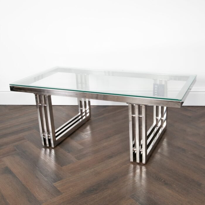 Zurich Silver Coffee Table with Decorative Objects
