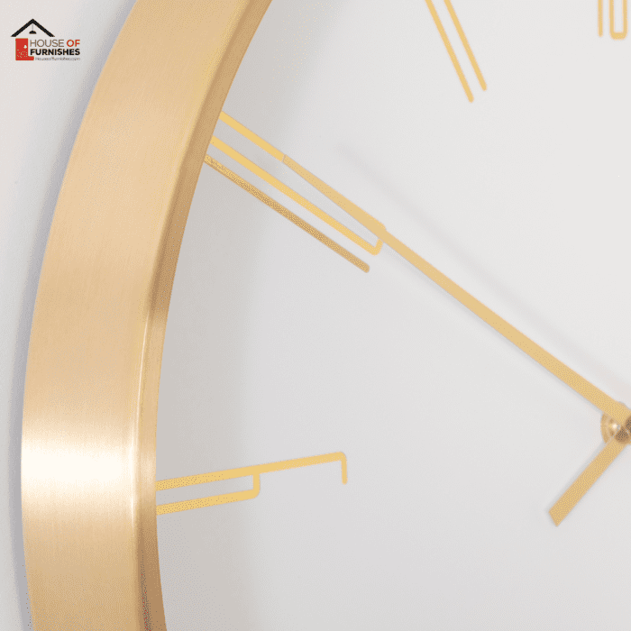 Gold 16" Modern Analog Clock as Statement Piece