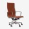 EA 119 High Back Office Chair – Tan Brown Leather