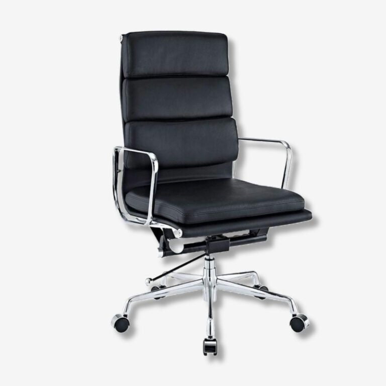 Black Office Chair – SoftPad EA219 High Back Replica for Small Offices