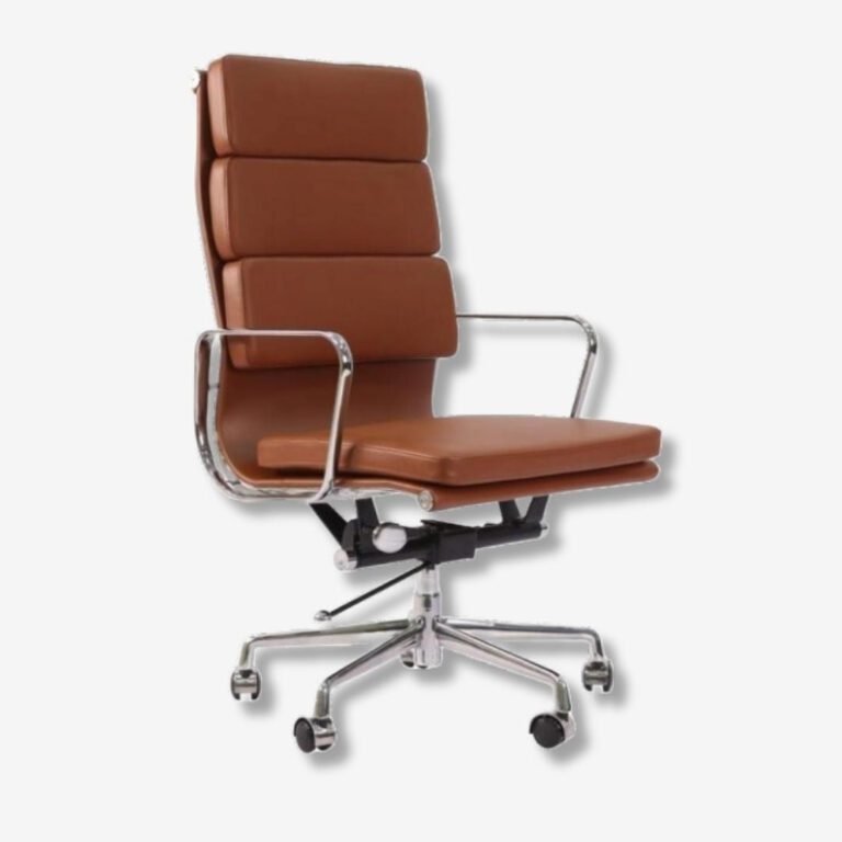 Tan Brown Eames Style EA219 High Back Soft Pad Office Chair