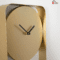 Modern Gold Metal Wall Clock as Office Accent