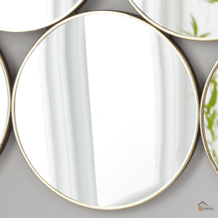 5 Circles Mirror Set in Modern Home Interior