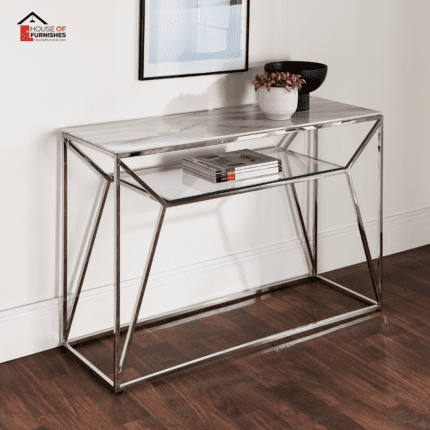 Marble Glass Console Table