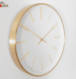 Gold 16" Modern Analog Clock as Office Accent