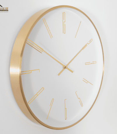 Gold 16" Modern Analog Clock as Office Accent