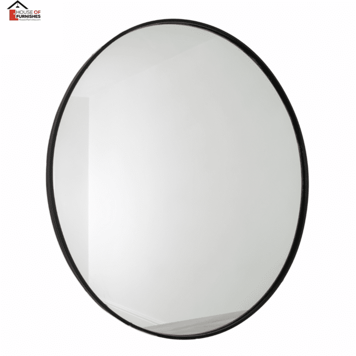 Close-up of Manhattan Round Mirror (100cm) in Black