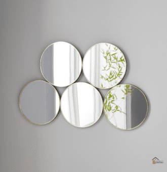 Circle Mirrors For Wallsr Set Hanging on Wall