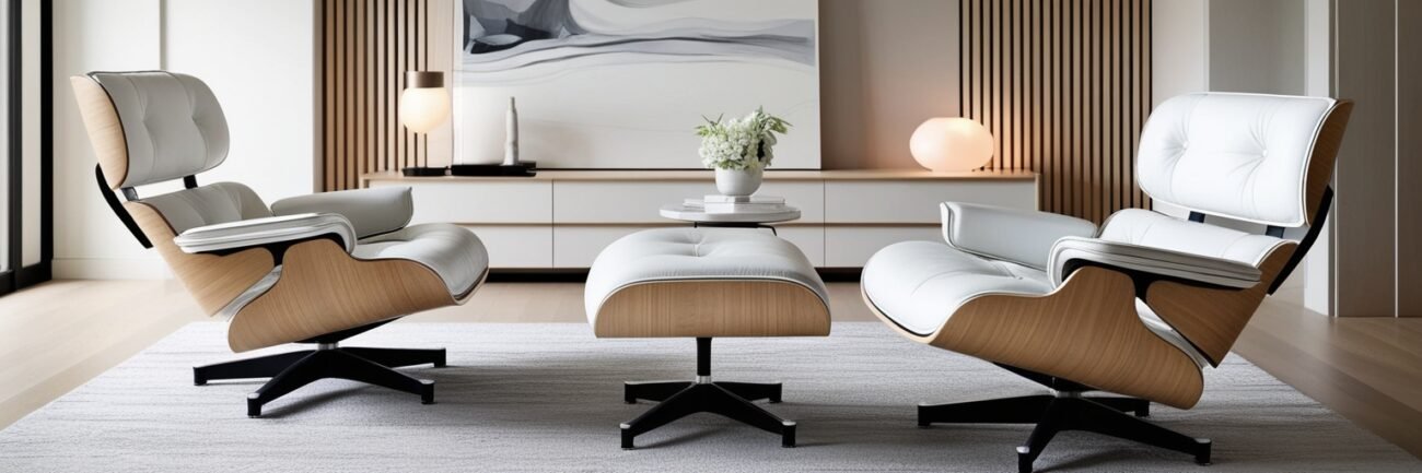 Eames Lounge Chair in a contemporary home, adding sophistication to modern decor