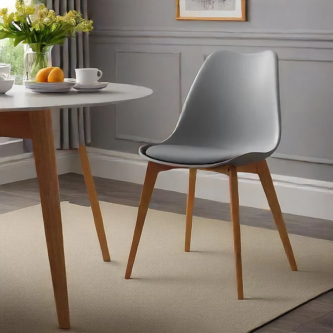 Modern Tulip Dining Chair - Grey: A Timeless Blend of Style and Comfort