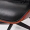 Close-up detail of high-quality leather on Charles Eames Lounge Chair
