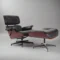 Charles Eames Lounge Chair and Ottoman with Rosewood Frame