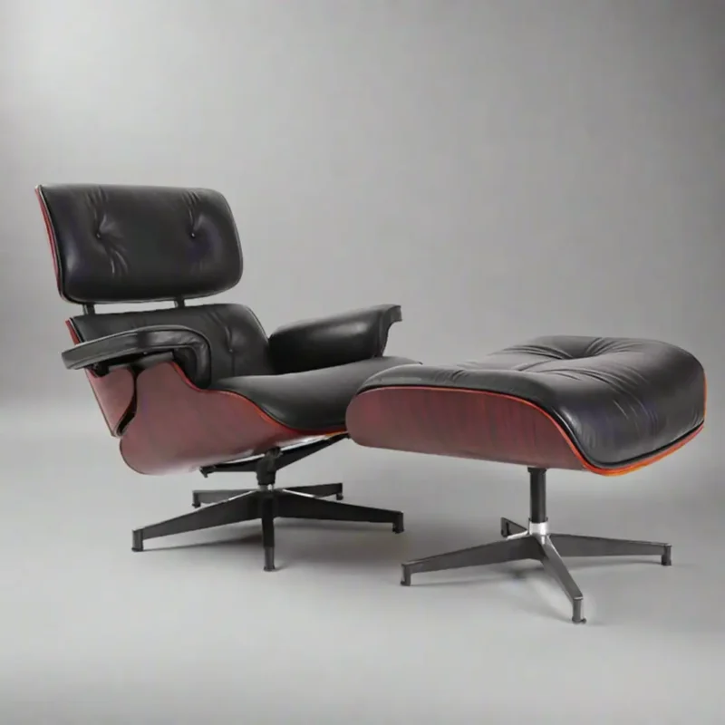 Charles Eames Lounge Chair and Ottoman with Rosewood Frame