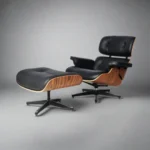 Charles Eames Iconic Lounge Chair & Ottoman – Rosewood Frame, Black Leather & Black Base