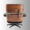 Charles Eames Iconic Lounge Chair & Ottoman – Rosewood Frame, Black Leather & Black Base - Image 3