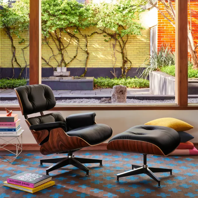 Eames Lounge Chair and Ottoman iconic mid century modern furniture design