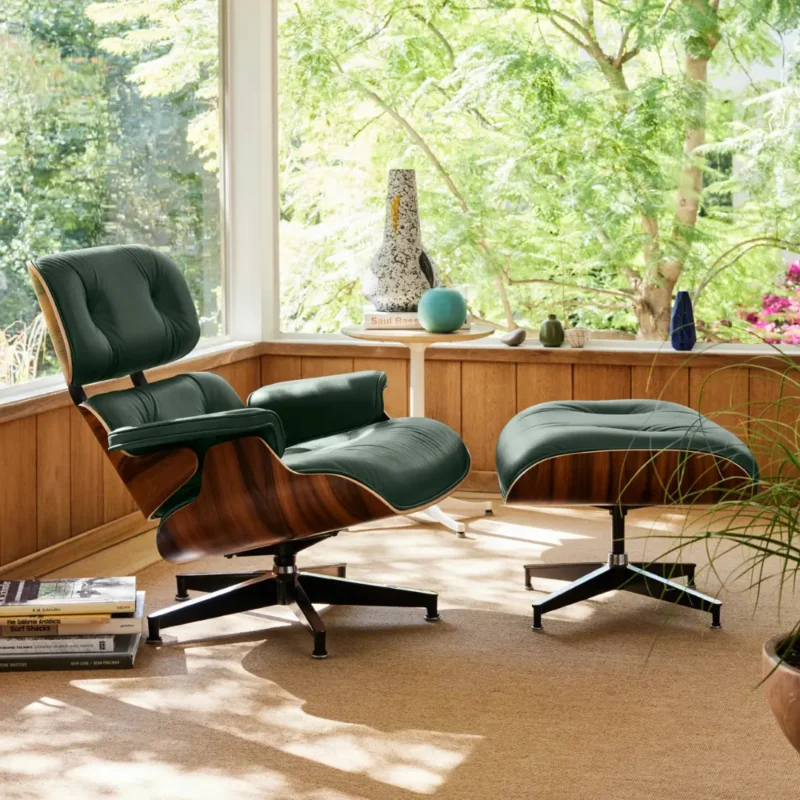 Eames Lounge Chair and Ottoman iconic mid century modern furniture design